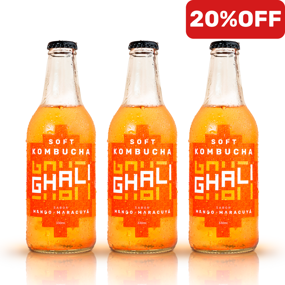 CAJA KOMBUCHA MANGO - MARACUYÁ (12 unidades)