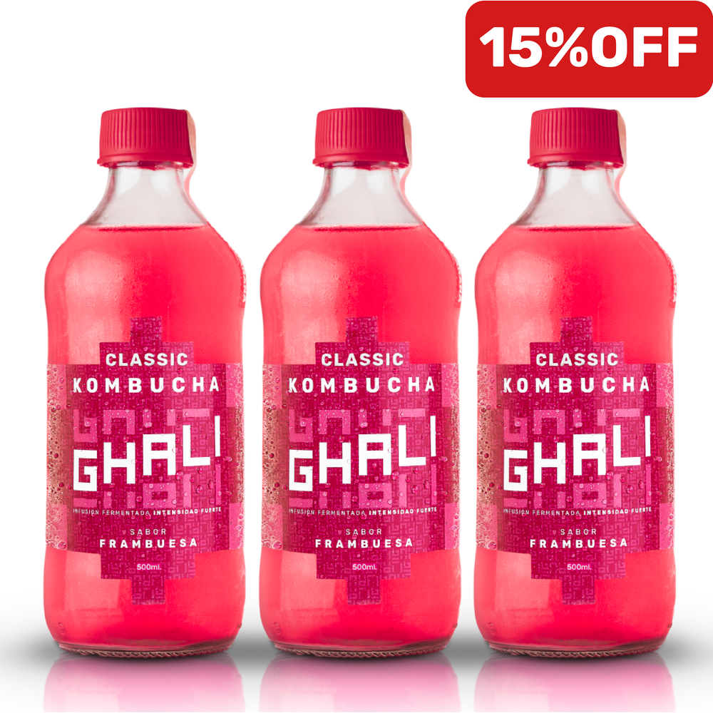 CAJA KOMBUCHA FRAMBUESA (9 unidades)