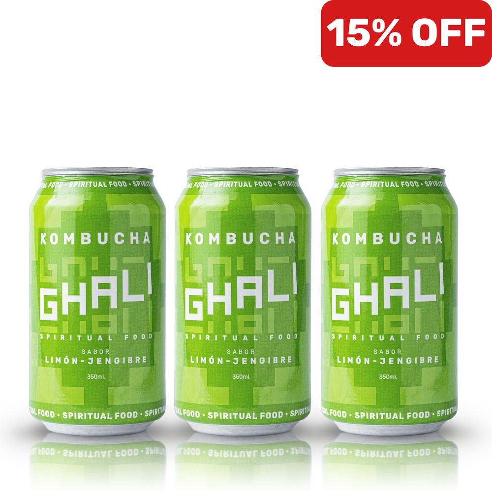 CAJA LATA KOMBUCHA LIMÓN-JENGIBRE (18 unidades)