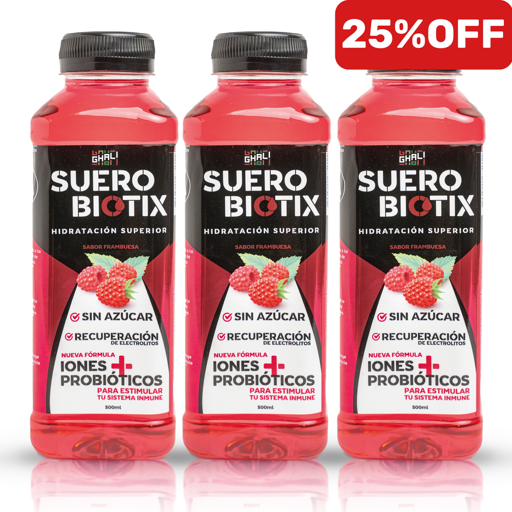 CAJA SUEROBIOTIX FRAMBUESA 500ML 12 UNIDADES