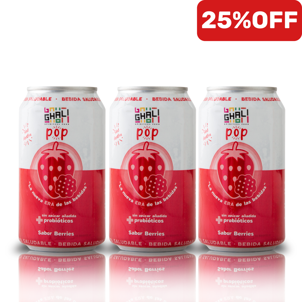 CAJA LATA BEBIDA SALUDABLE POP BERRIES (12 unidades)