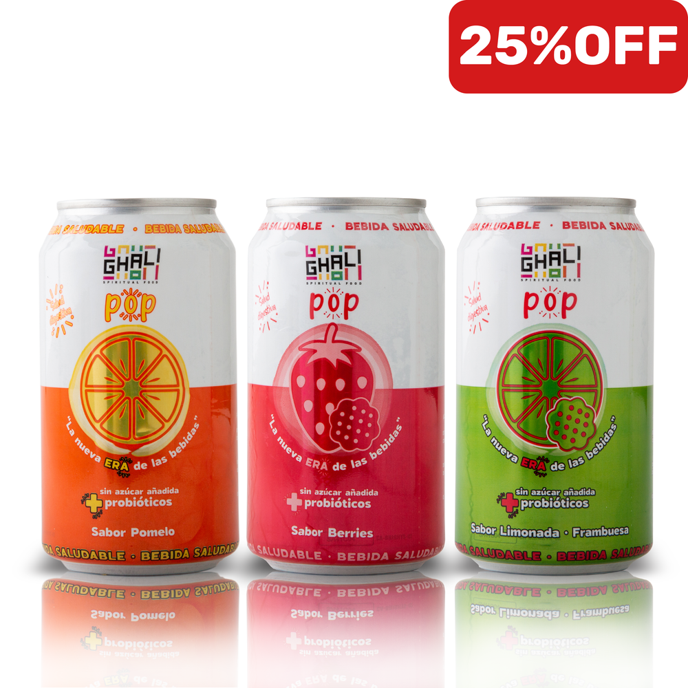 CAJA LATA BEBIDA SALUDABLE POP MIX (12 unidades)